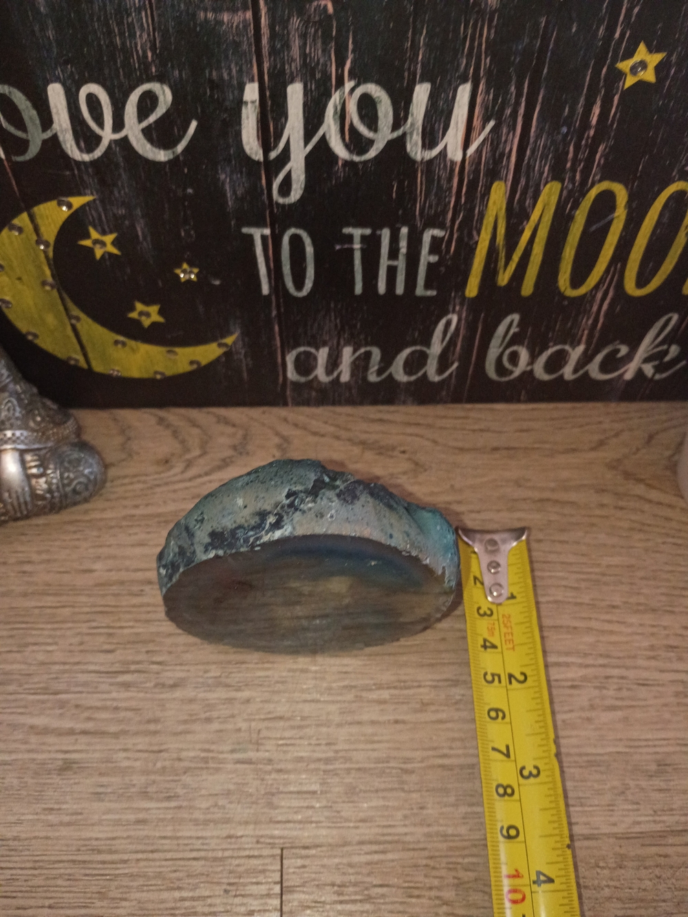 Blue Agate Geode From Brazil Decorative Accent - Picture 6 of 9